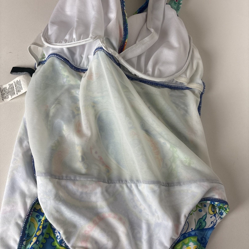 Lauren Ralph Lauren Womens One Piece Colorful Paisley Swimsuit Size 10 - Picture 13 of 15